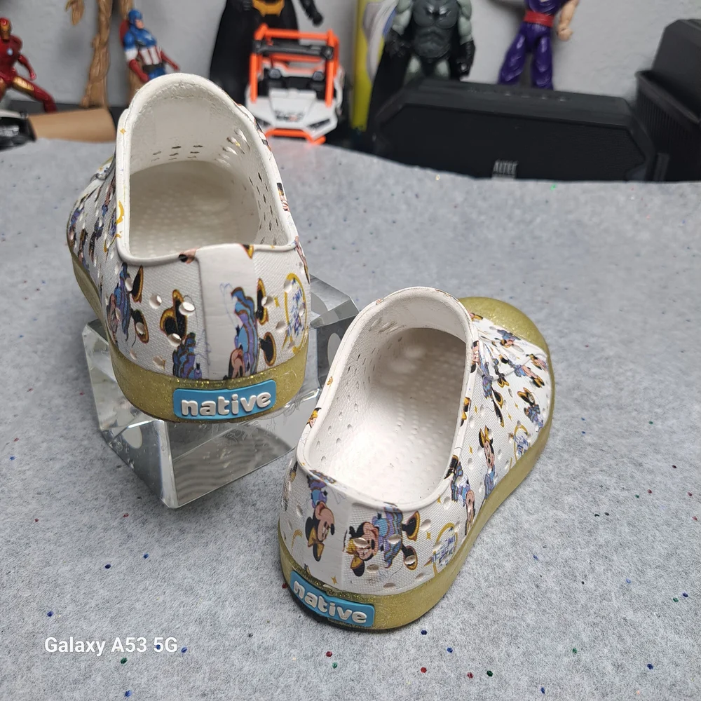 Disney Kids Water Shoes with Gold and White Design